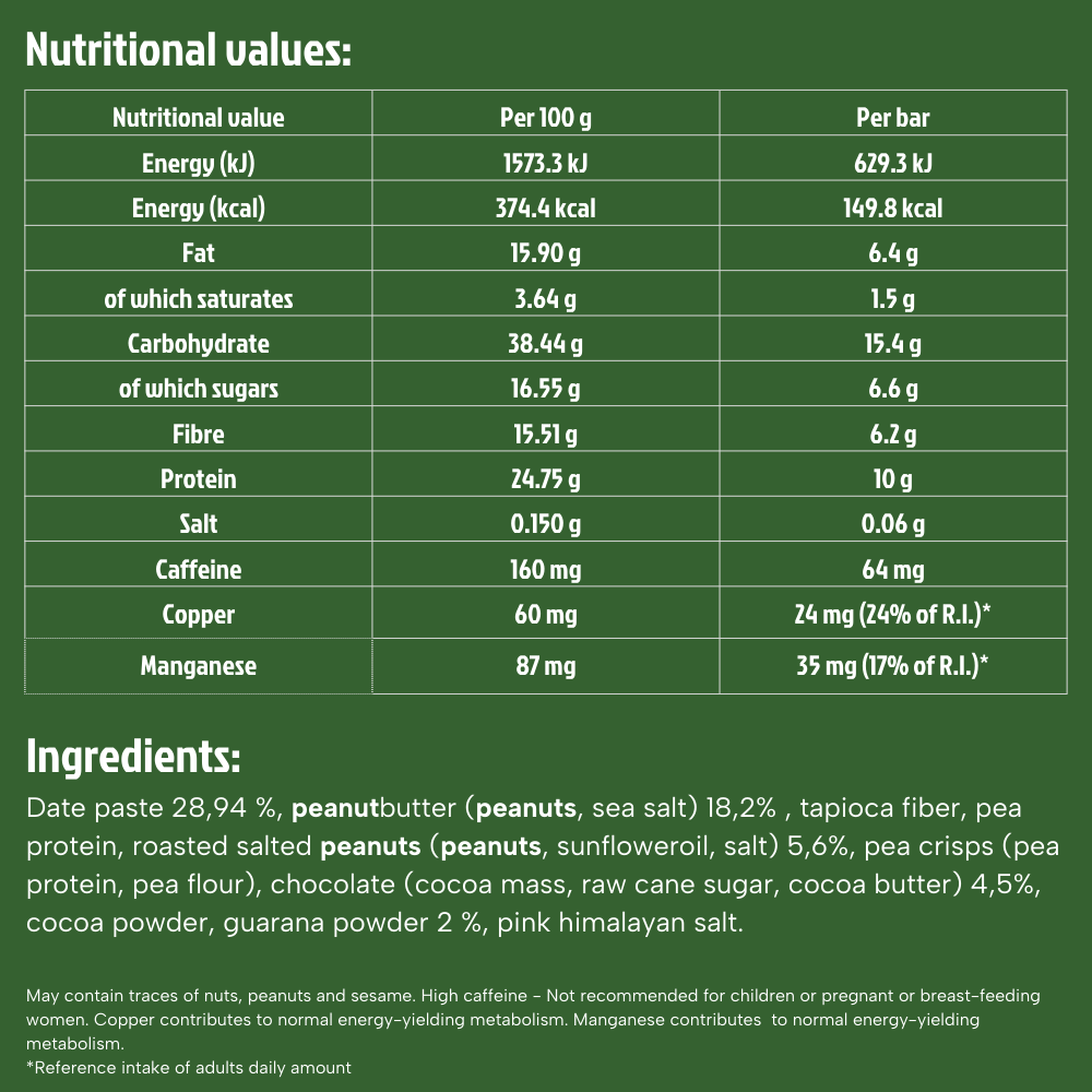 Chocolate Peanut Butter flavour - 12 bars