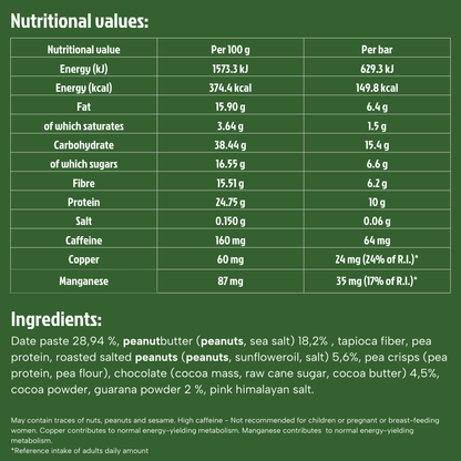 Chocolate Peanut Butter flavour - 12 bars